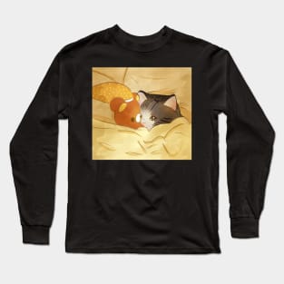 Crying Cat Meme Long Sleeve T-Shirt